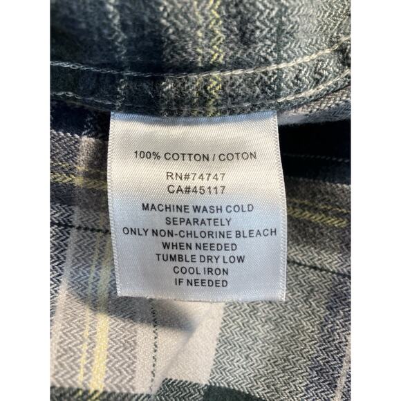 Redhead Flannel Shirt Green And White Plaid Print Men’s Size 2XLT - Picture 6 of 7